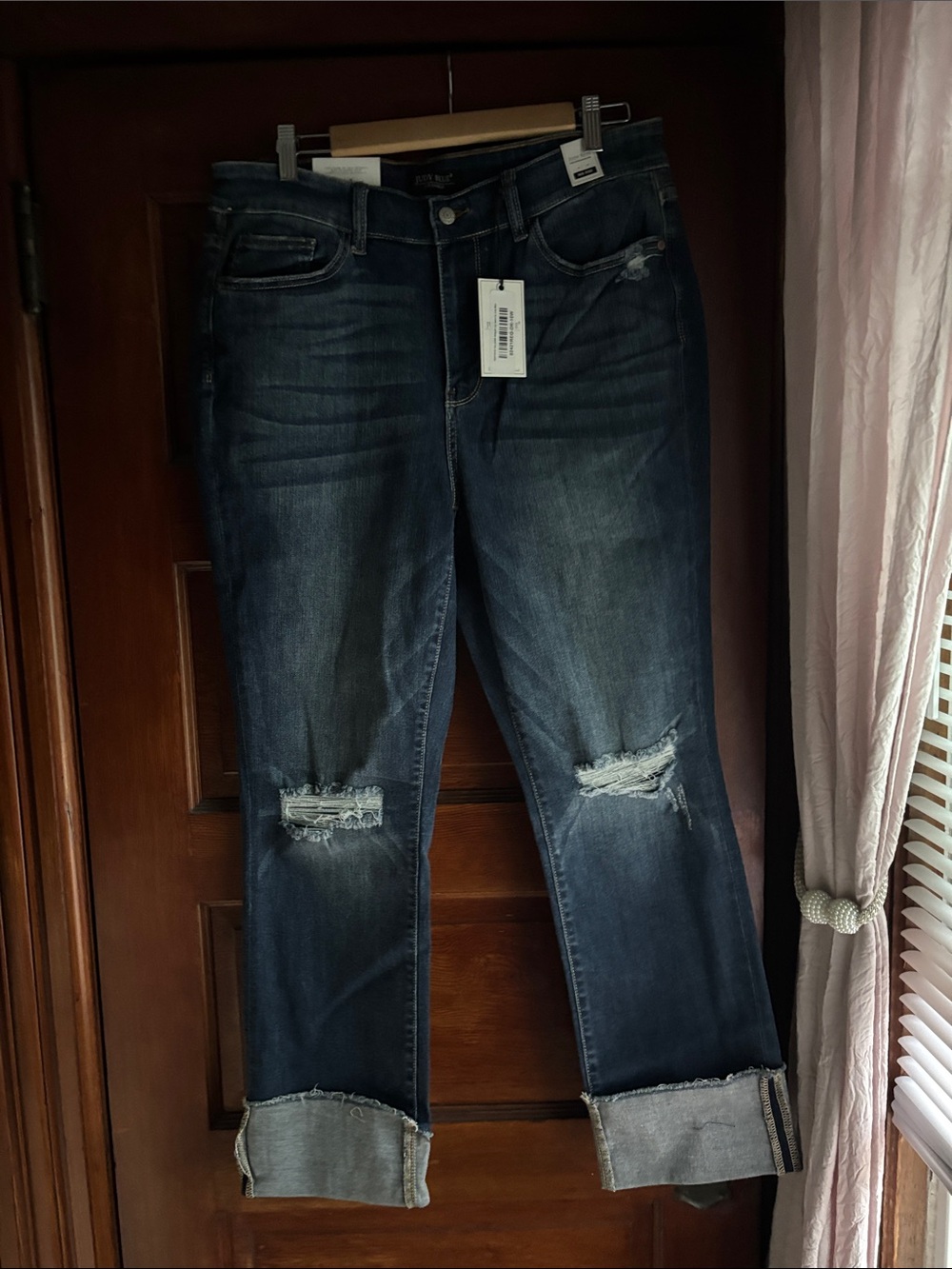 Dark Blue Distressed Women’s Jeans